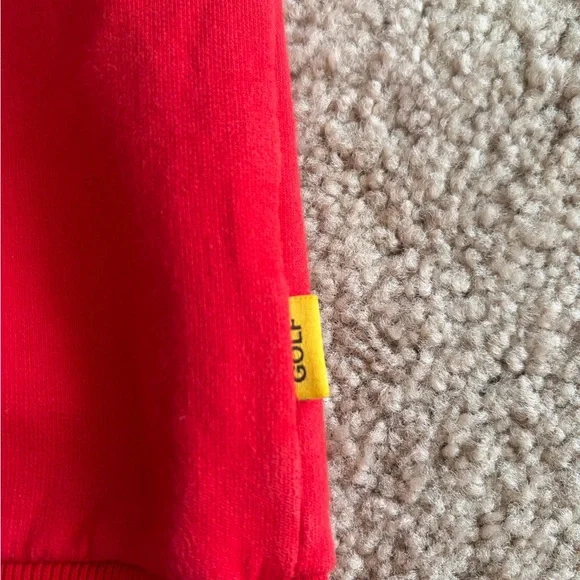 Golf Wang Bold logo streetwear Tyler the creator Red Crewneck Sweater size large